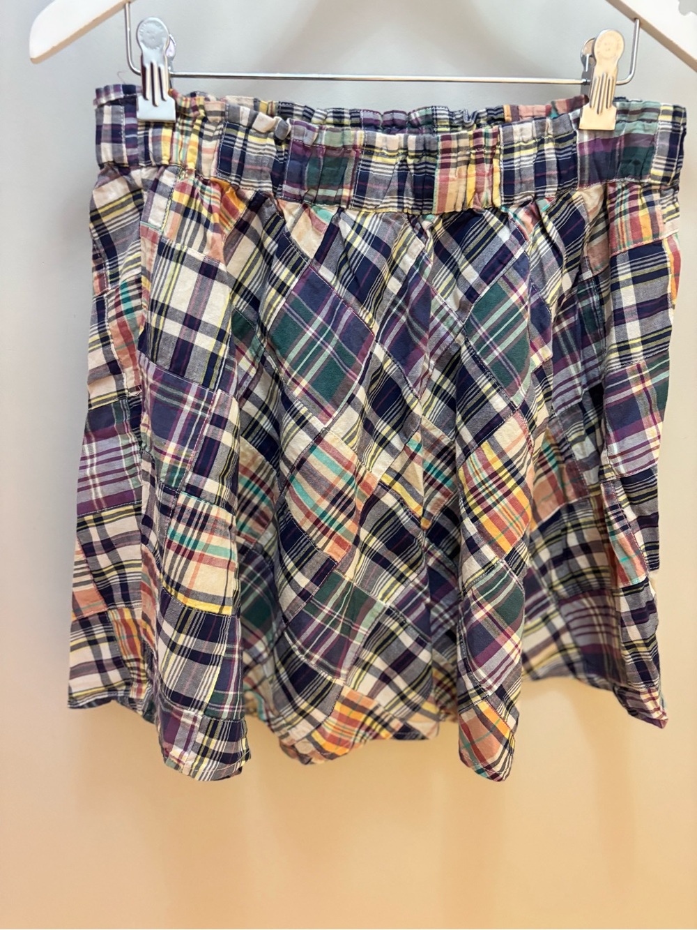 Lucky Brand 100% Cotton Madras Skirt in Heritage Patchwork - Picture 5 of 5